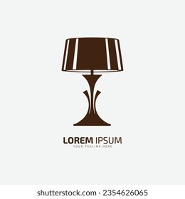 lamp logo, lamp icon silhouette vector, lamp symbol and light lamp isolated on white background