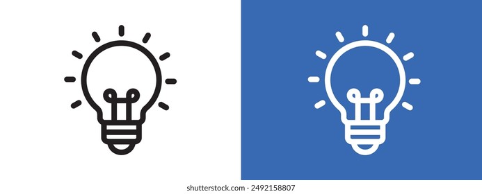 Lámpara logo signo conjunto contorno de Vector