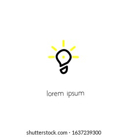 lamp logo with a simple concept. suitable for various design purposes.