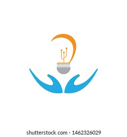 Lamp logo template icon design
