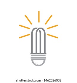 Lamp logo template icon design