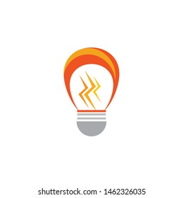 Lamp logo template icon design