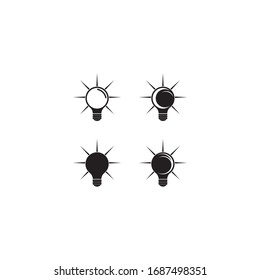 Diseño de icono de plantilla de logotipo de la lámpara