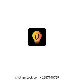 Lamp logo template icon design