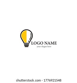 Lamp logo template icon design