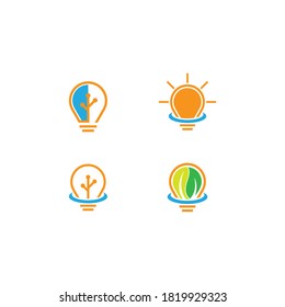 Diseño de icono de la plantilla de logotipo de la lámpara