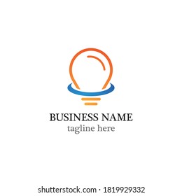 Lamp logo template icon design
