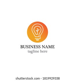 Lamp logo template icon design