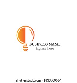 Lamp logo template icon design