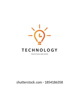 Lamp logo template icon design