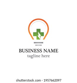Lamp logo template icon design