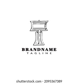 lamp logo template icon design black modern isolated vector illustration