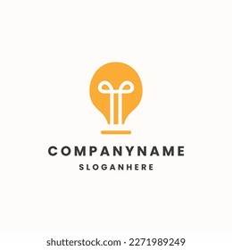 Lamp logo template vector illustration design