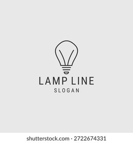 Diseño de Ilustración vectorial de Plantilla de logotipo de lámpara