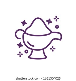 lamp magic sorcery isolated icon vector illustration design