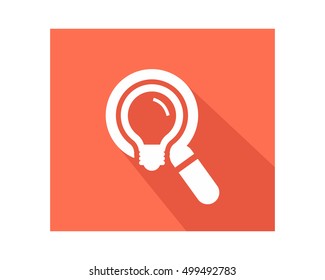 lamp magnifier business company web corporation image vector icon symbol