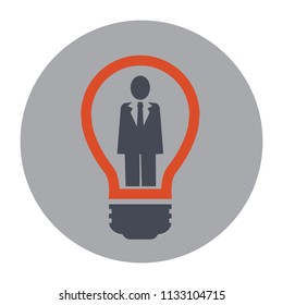  lamp man vector icon
