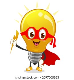 lamp mascot cartoon in vector