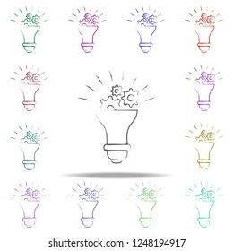 lamp mechanism icon. Elements of Creative idea in multi color style icons. Simple icon for websites, web design, mobile app, info graphics