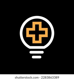 Lamp with medical plus simple logo