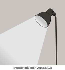 lamp in the middle of the room background.Eps 10 vector.