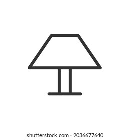 Lamp minimal line icon. Web stroke symbol design. Lamp sign isolated on a white background. Premium line icon.