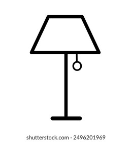lamp with minimal vector and line art