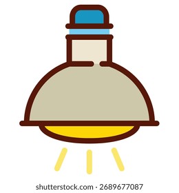 Icono de Vector moderno de la lámpara – Plantilla mínima del símbolo de la ilustración para el diseño móvil del UI del App del Web