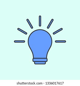 lamp mono color icon. Simple color vector of education icons for UI and UX, website or mobile application