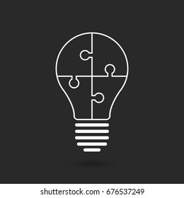 Lamp mosaic icon. Vector illustration