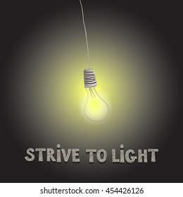 lamp, motivation card
