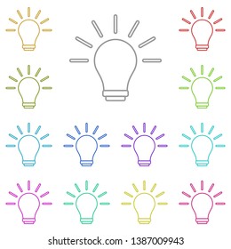 lamp multi color icon. Simple thin line, outline vector of Education icons for UI and UX, website or mobile application