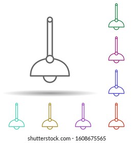 lamp multi color style icon. Simple thin line, outline vector of furniture icons for ui and ux, website or mobile application