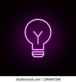 lamp neon icon. Elements of education set. Simple icon for websites, web design, mobile app, info graphics