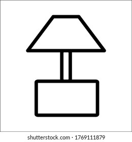 lamp, night, interior icon outline style vector