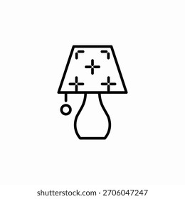 Lampe Nachttisch Symbol Vektor