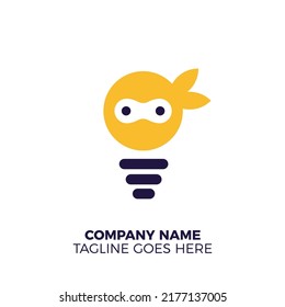lamp ninja simple professional logo vector design template
