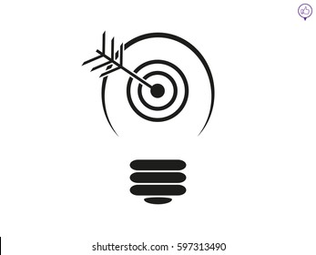 Lamp, Objective Target, Icon, Vector Illustration Eps10