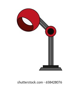lamp office flat illustration