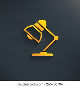 Lamp on blackboard background,clean vector