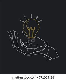 The lamp on the chalkboard. Idea. For your design.