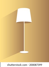 Lamp on an orenge background , vector illustration 