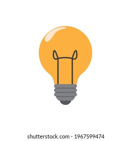 Lamp on white background. Flat vector illustration