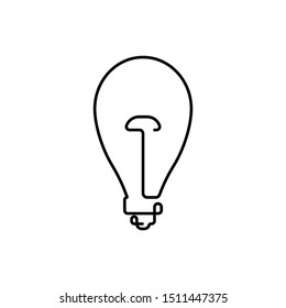 lamp one line. Vector icon