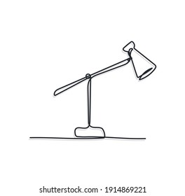 lamp one line  vector illustration
