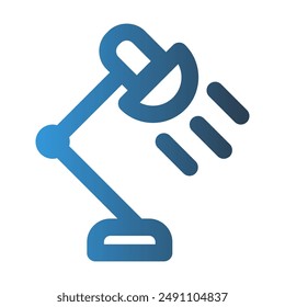Lampenumriss-Symbol. mit Farbverlaufsfarben, die für Schnittstellen, Websites, Benutzeroberfläche und mobile App geeignet sind.