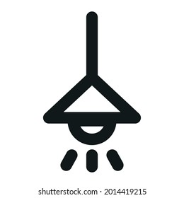 Icono de contorno de la lámpara, adecuado para el conjunto de oficinas