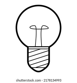 lamp outline vector illustration,isolated on white background,top view