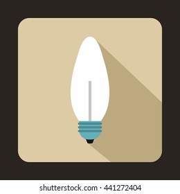 Lamp oval shape icon in flat style on a beige background