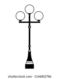 lamp park isolated icon